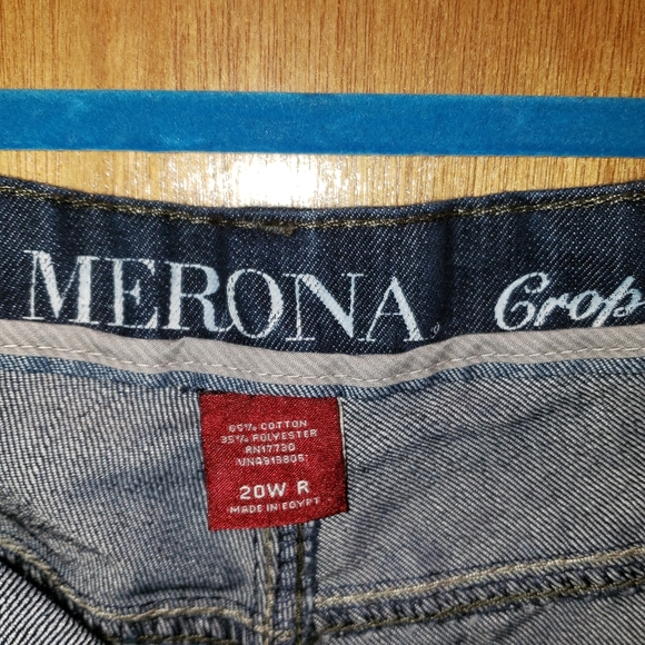 Merona Cropped Denim pants 20W - Picture 3 of 3